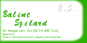 balint szilard business card